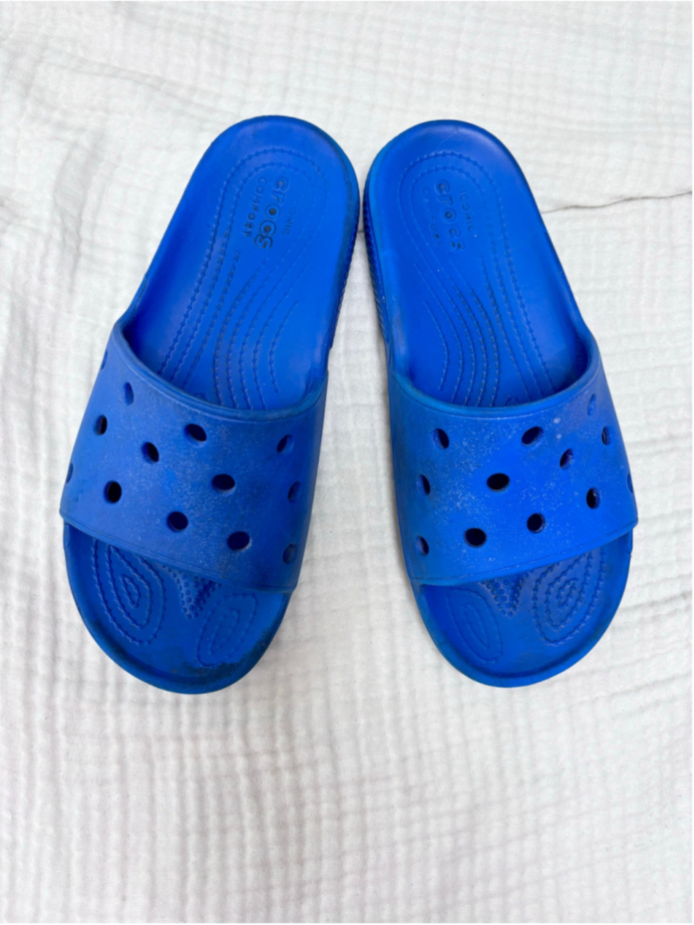 Men’s Crocs Blue Clog Slides Size 9